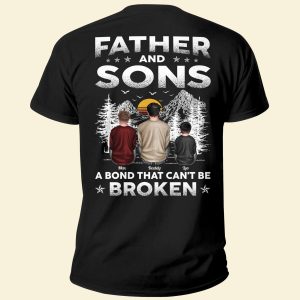 Father & Children A Bond That Can't Be Broken - Personalized Back PrintedOne Size Shirt