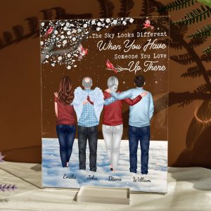 The Sky Looks Different When Someone You Love Is Up There Ver 2 - Personalized Acrylic Plaque